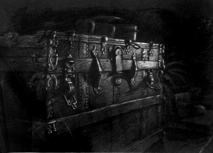 Trunk, Conte Crayon Trunk, Conte Crayon