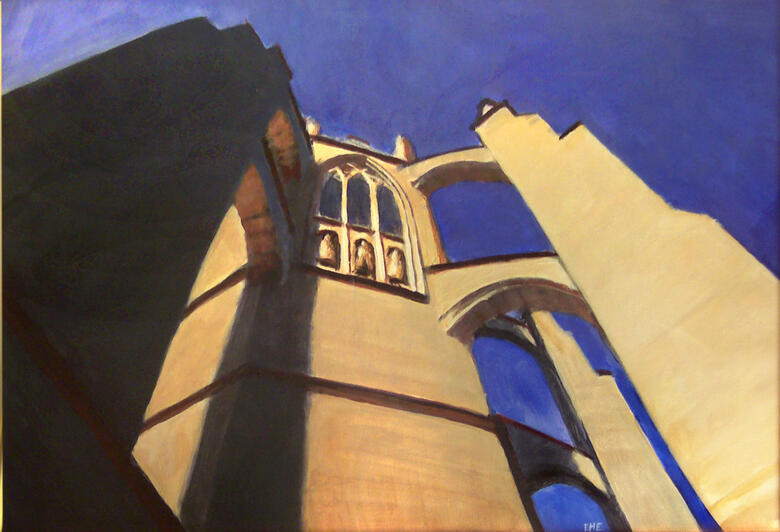 Washington National Cathedral, Acrylic on Canvas